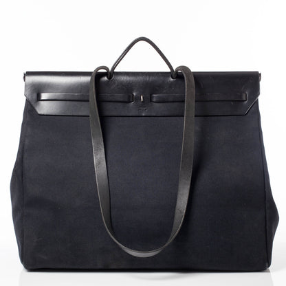 Hermes Toile XL Herbag Black 5 of 10