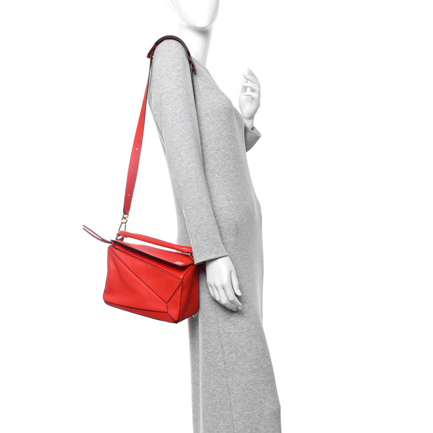 Loewe Calfskin Small Puzzle Bag Scarlet 2 of 10