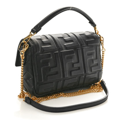 Fendi Nappa FF 1974 Embossed Mini Baguette Black 3 of 10