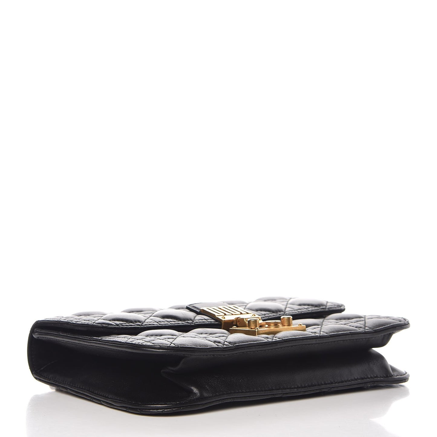 Lambskin Cannage Large Dioraddict Flap Bag Black