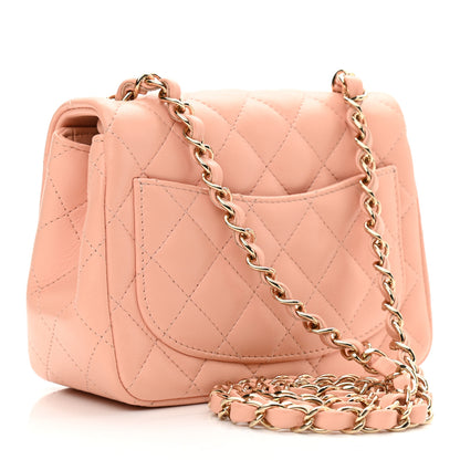 Chanel Lambskin Quilted Mini Square Flap Light Pink 2 of 10