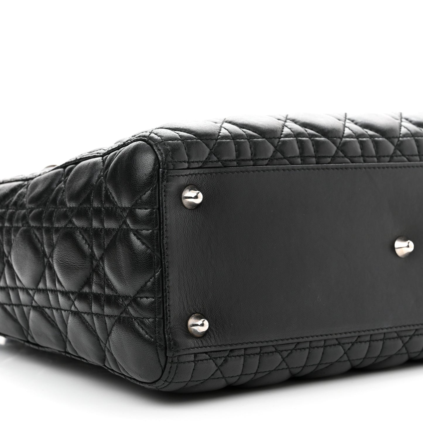 Lambskin Cannage Large Lady Dior Black