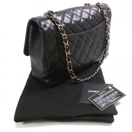 Caviar Jumbo Flap Black