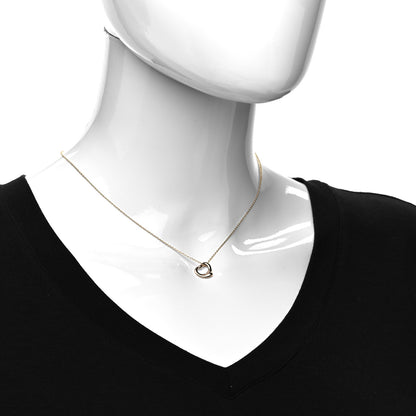 Tiffany 18K Rose Gold 11mm Elsa Peretti Open Heart Pendant Necklace 2 of 5