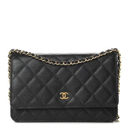 Chanel Caviar Quilted Wallet On Chain WOC Black 2 of 12