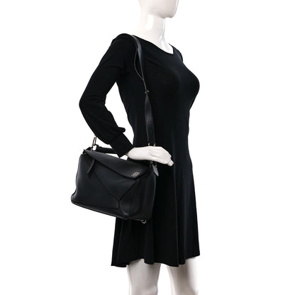 Loewe Calfskin Medium Puzzle Bag Black 2 of 8