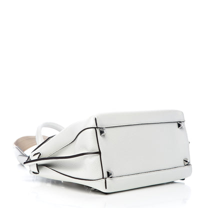 MCM Grained Calfskin Medium Milla Convertible Backpack White Flake 4 of 9