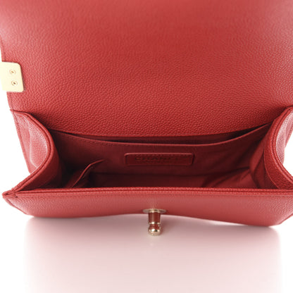 Chanel Caviar Quilted Small Boy Flap Red 5 of 11