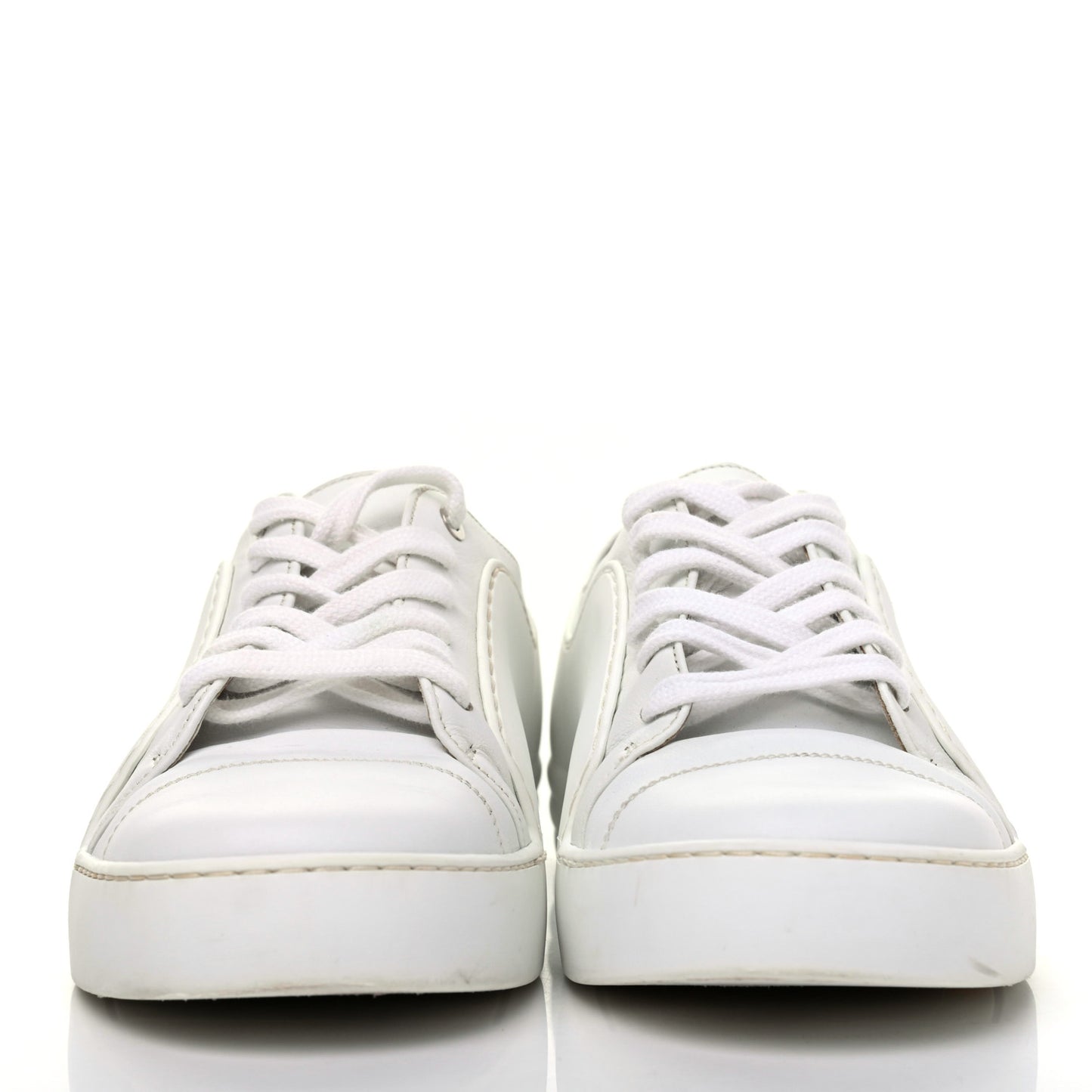 Calfskin Gum Womens CC Sneakers 37 White