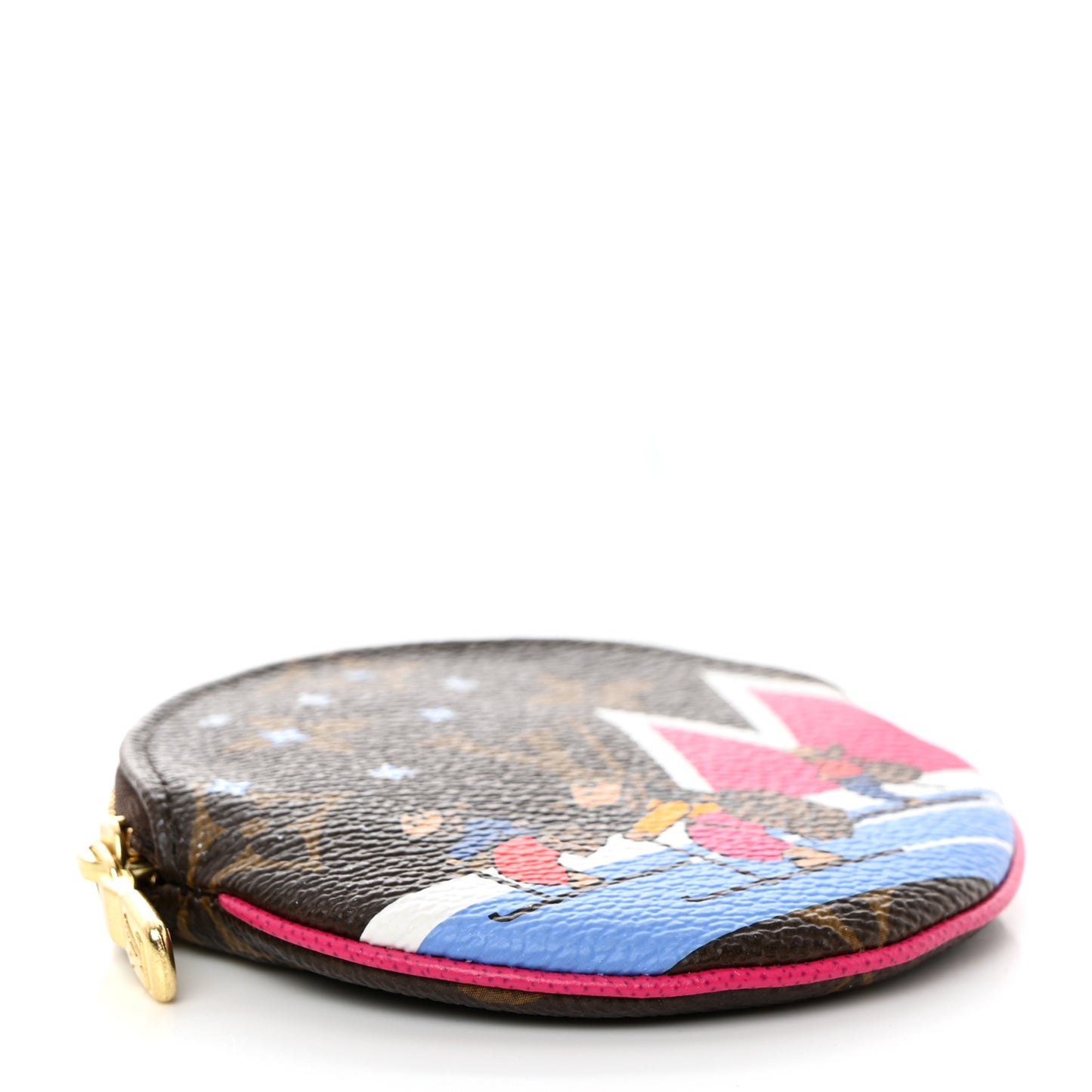 Monogram 2018 Christmas Animation Round Coin Purse