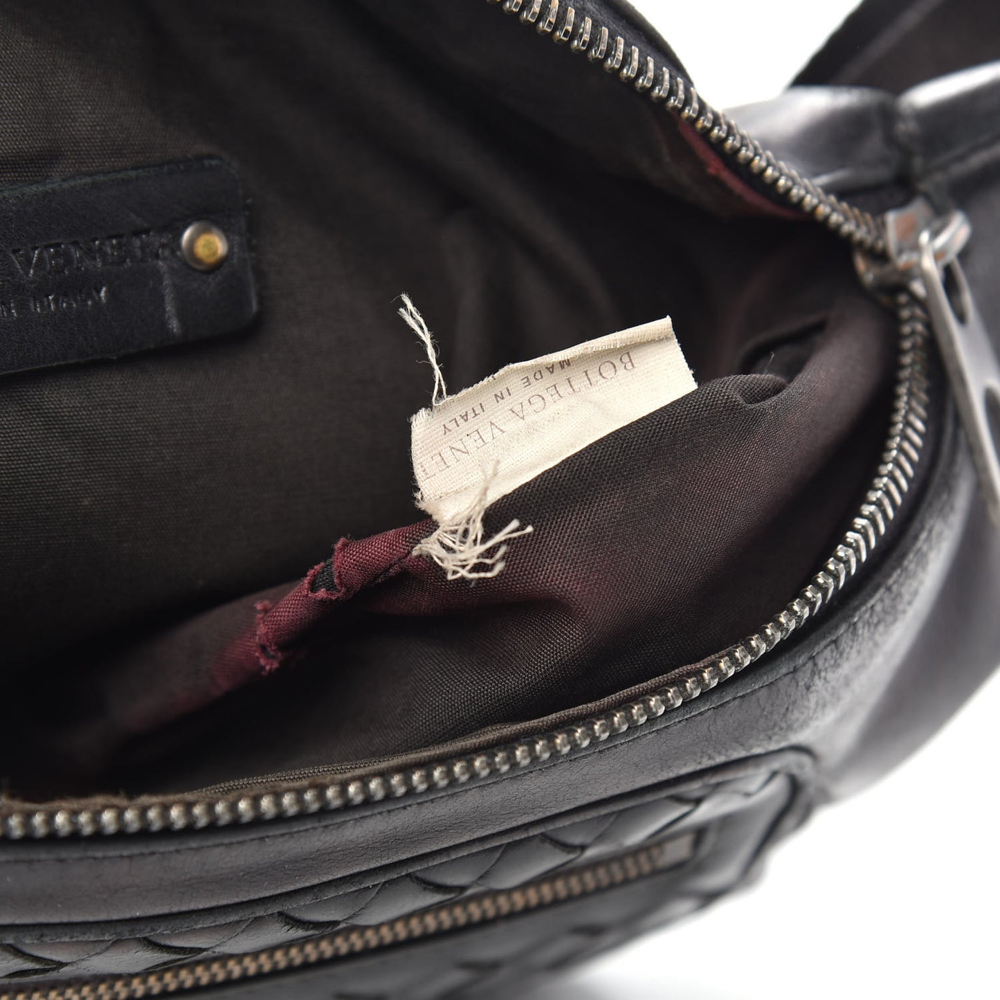 Nappa Intrecciato Belt Bag Black