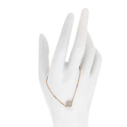 Van Cleef & Arpels 18K Yellow Gold Mother of Pearl Sweet Alhambra Bracelet 2 of 7