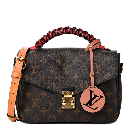 Louis Vuitton Monogram Braided Pochette Metis Coquelicot 1 of 11