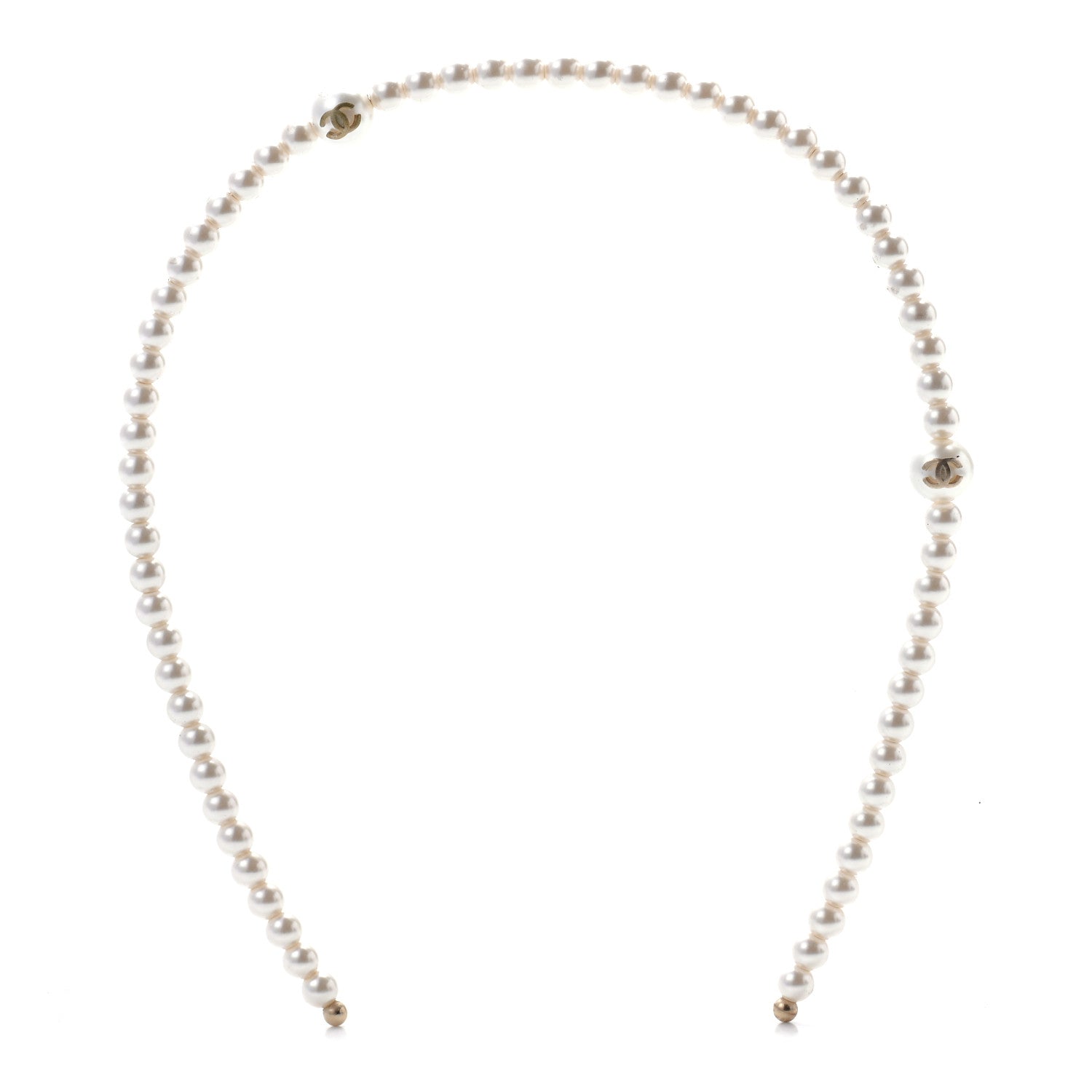 Chanel Pearl CC Headband Ivory 1 of 4