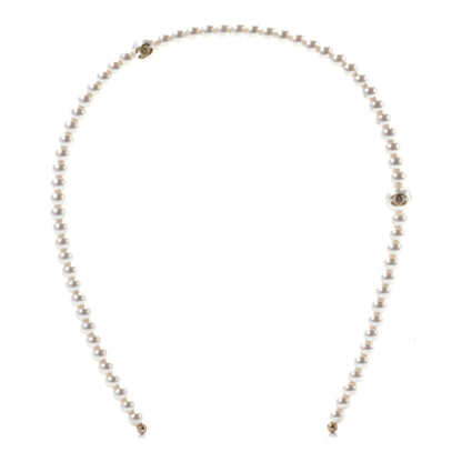 Chanel Pearl CC Headband Ivory 1 of 4