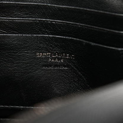 Saint Laurent Grain De Poudre Matelasse Monochrome Monogram Mini Lou Camera Bag Black 6 of 8