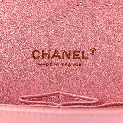 Chanel Iridescent Caviar Quilted Jumbo Double Flap Rose Pink 6 of 10