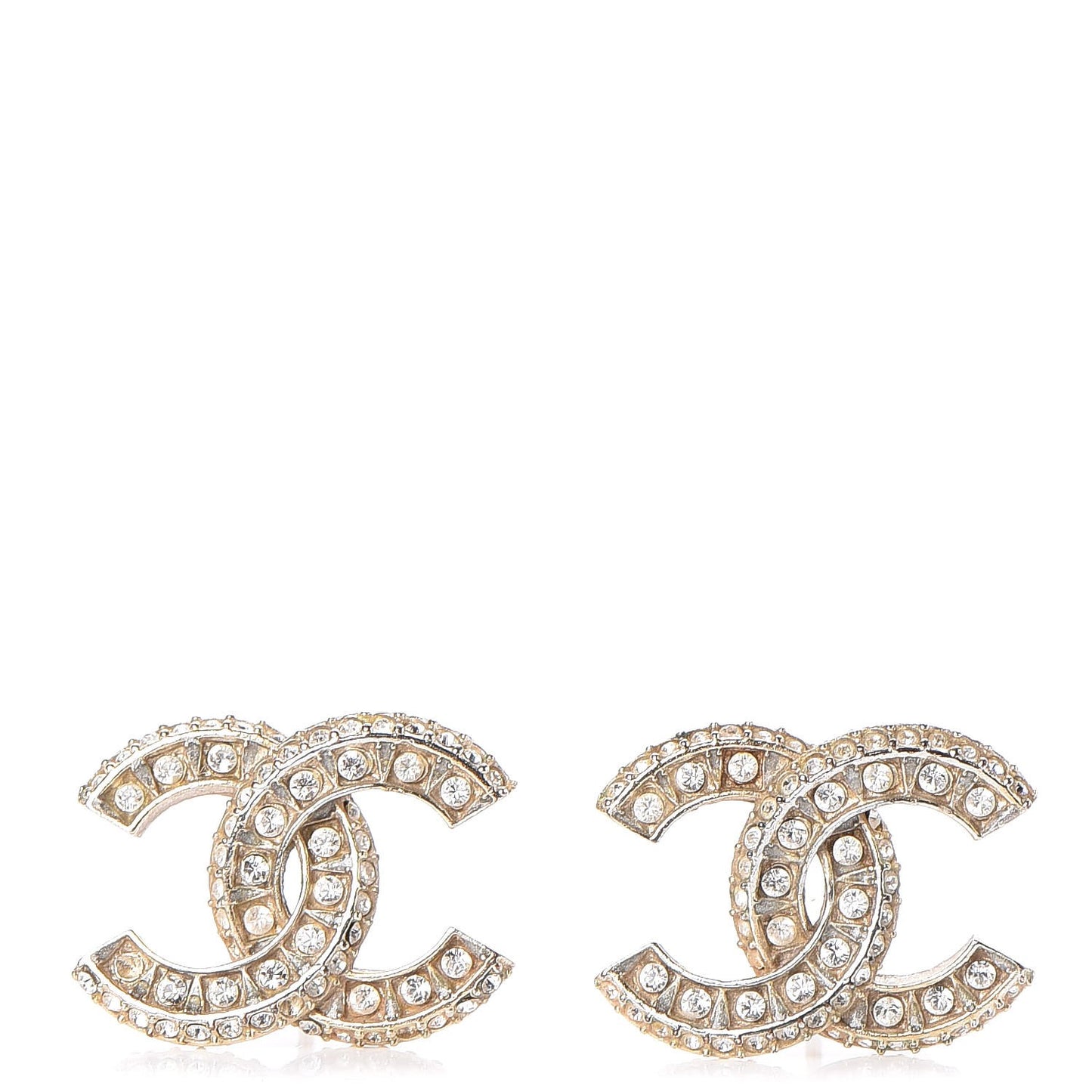 Crystal CC Earrings Gold