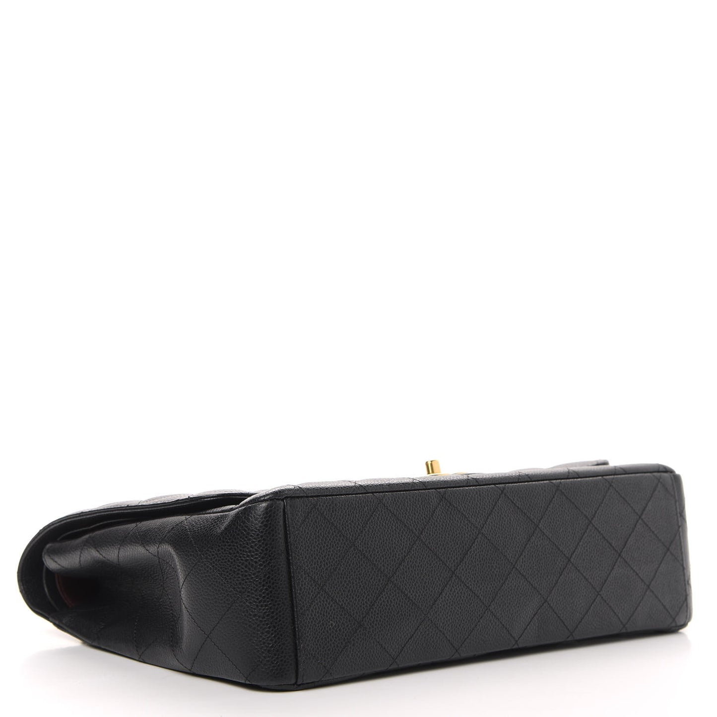 Caviar Quilted Maxi Double Flap Black