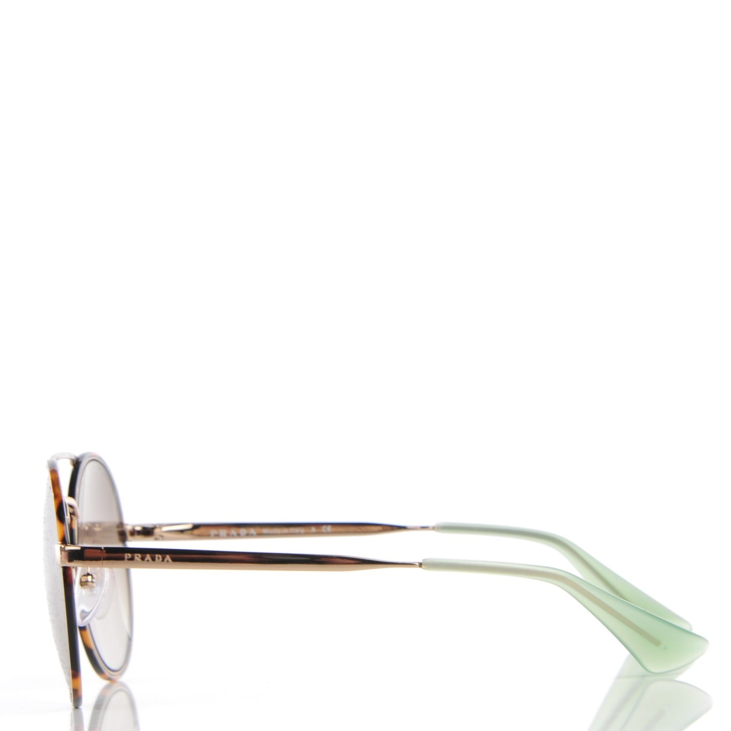 Round Sunglasses SPR51S Tortoise Pale Gold