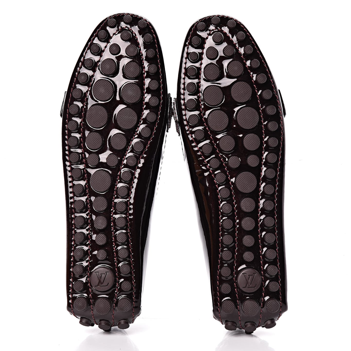 Patent Calfskin Oxford Loafers 34 Amarante