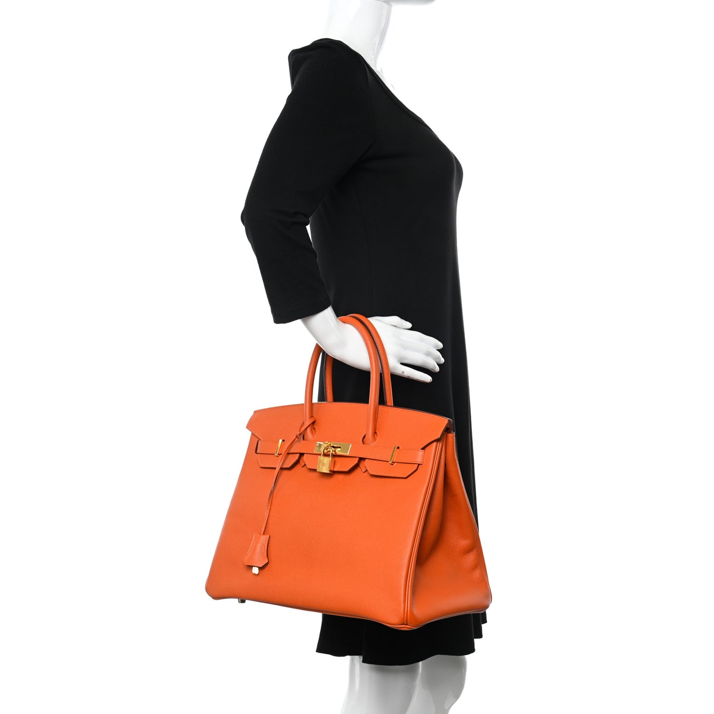 Epsom Birkin 35 Orange