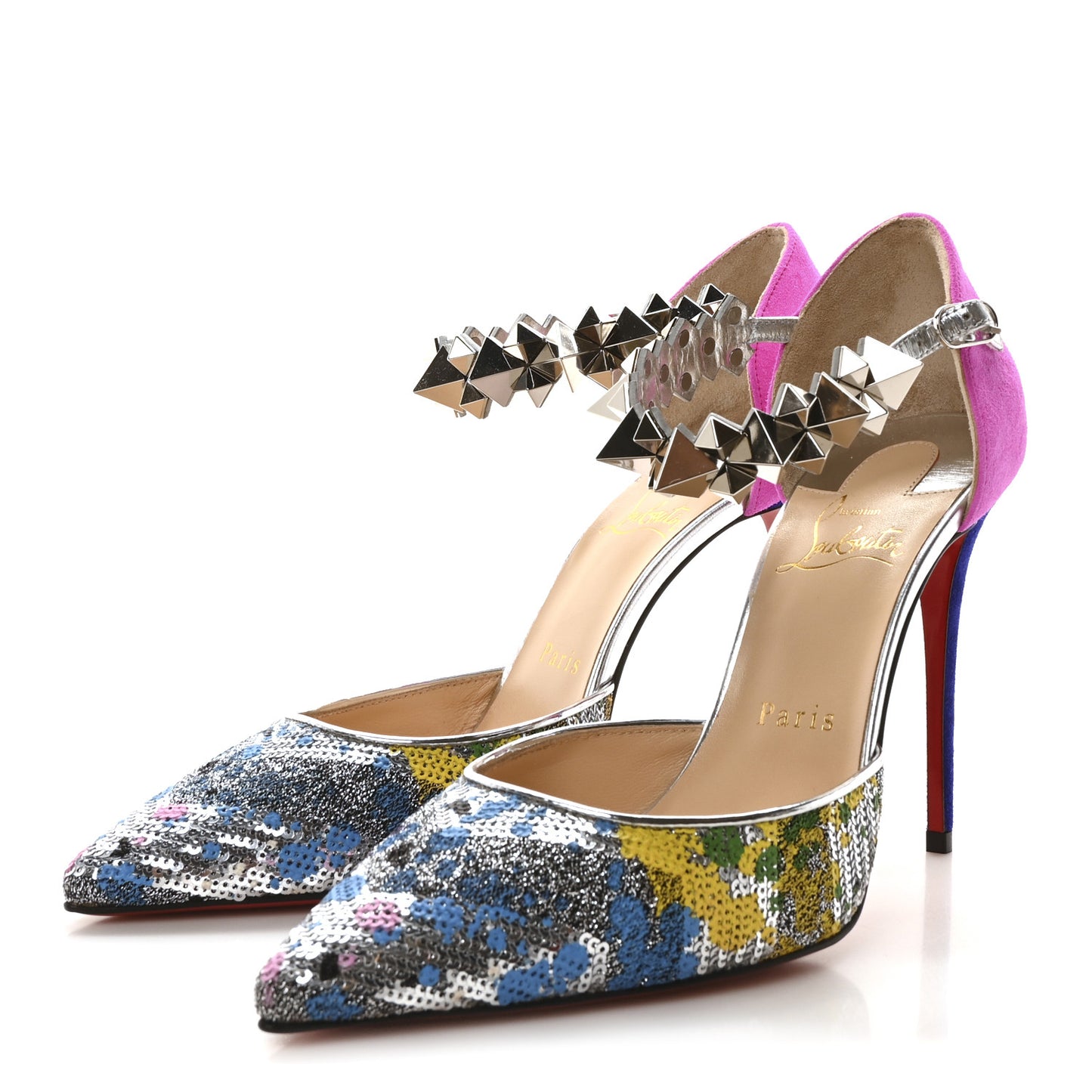 Specchio Brosse Paillettes Planet Chic 100 Pump 37.5 Version Multicolor