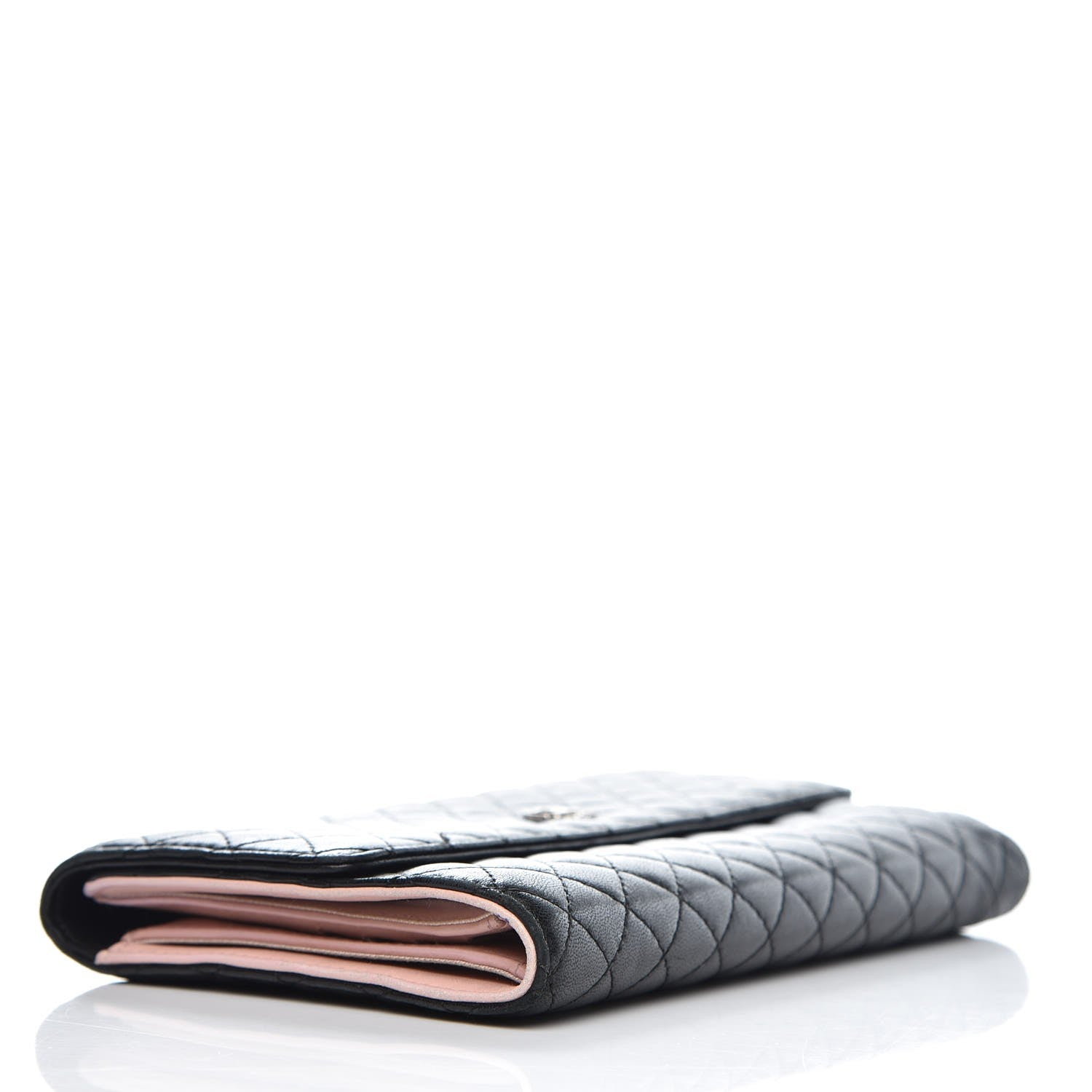 Chanel Lambskin Micro Quilted Tri-Fold Wallet Black 4 of 17