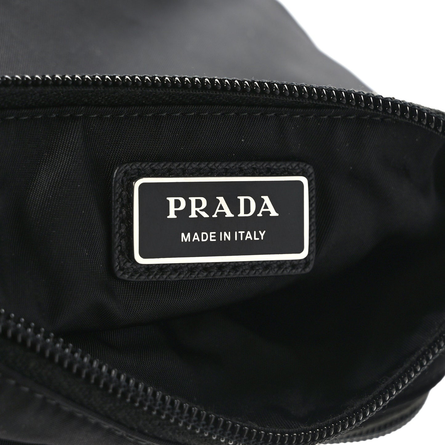 Tessuto Nylon Saffiano Belt Bag Black