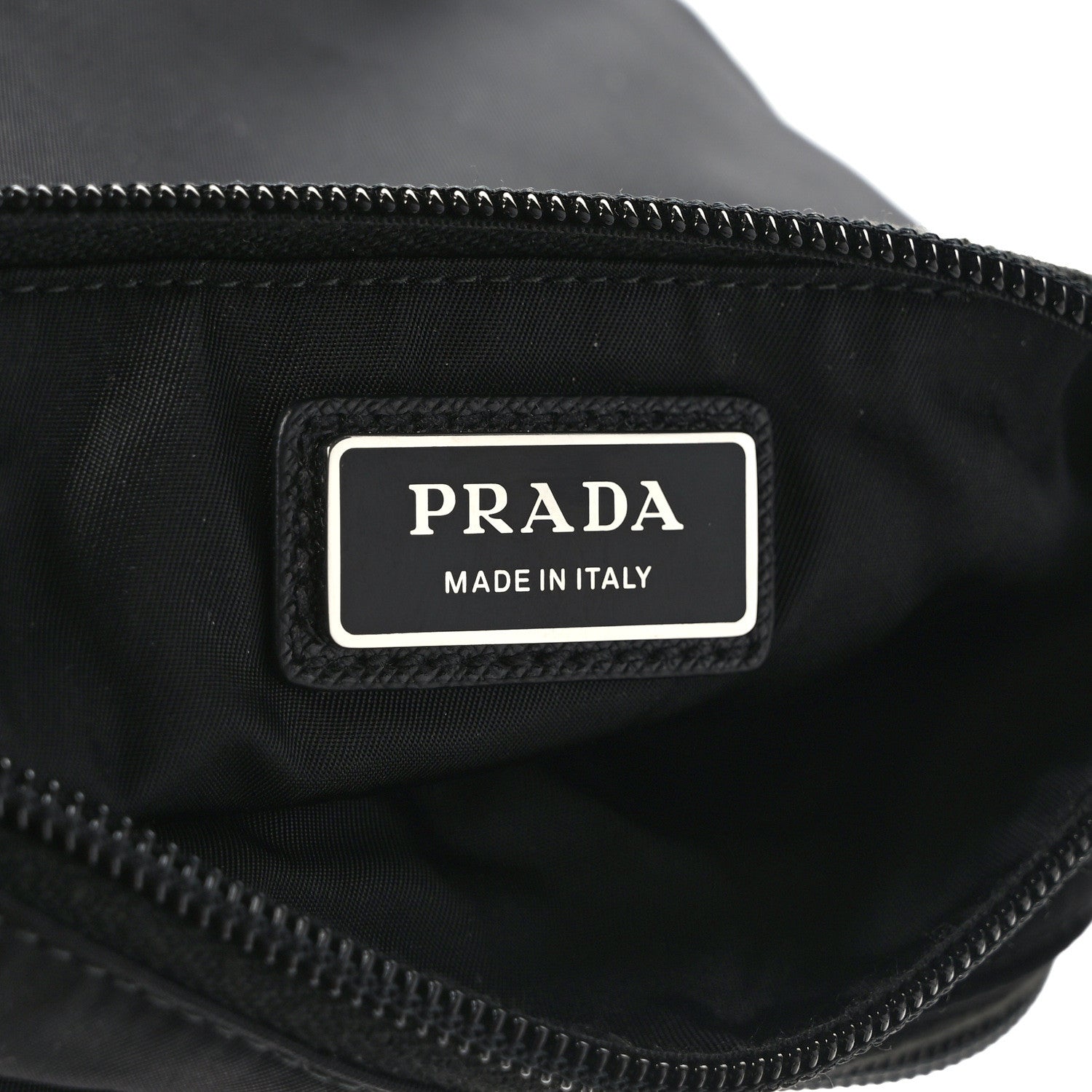 Prada Tessuto Nylon Saffiano Belt Bag Black 5 of 11