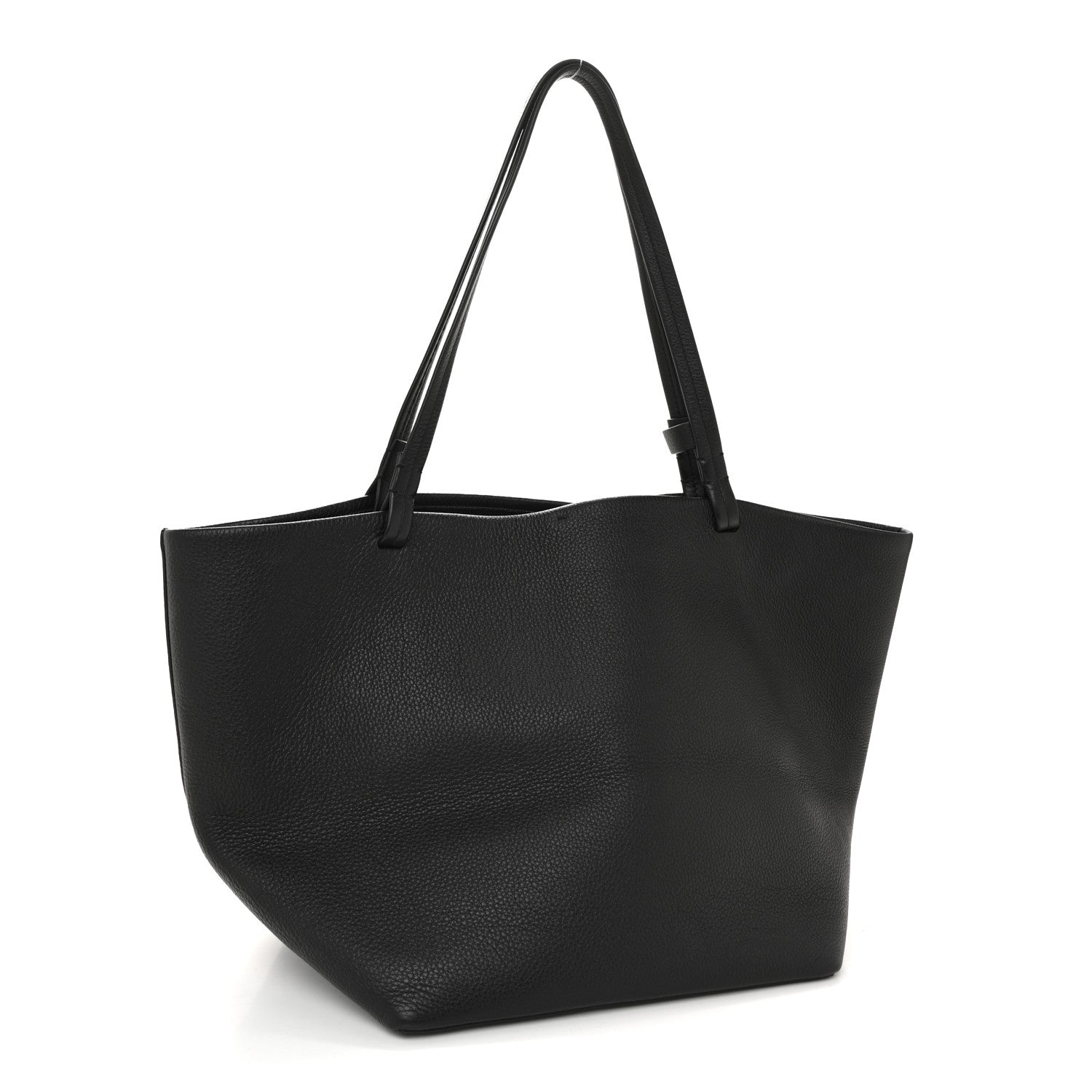 The Row Grained Calfskin Park Tote Three Black 3 of 9