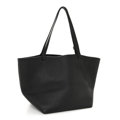 The Row Grained Calfskin Park Tote Three Black 3 of 9