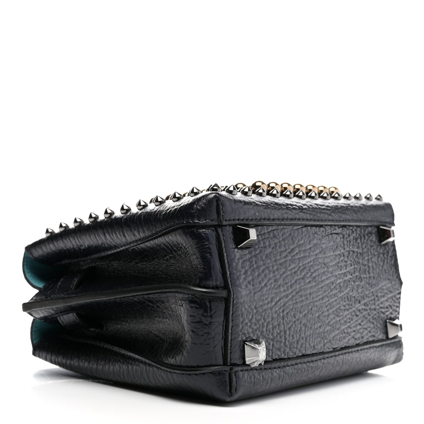 Calfskin Studded Mini Milla Tote Blue