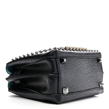 MCM Calfskin Studded Mini Milla Tote Blue 3 of 8