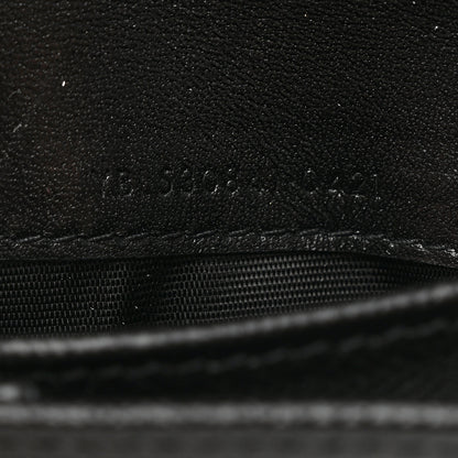 Saint Laurent Grain De Poudre Matelasse Chevron Monogram Card Case Black 7 of 10