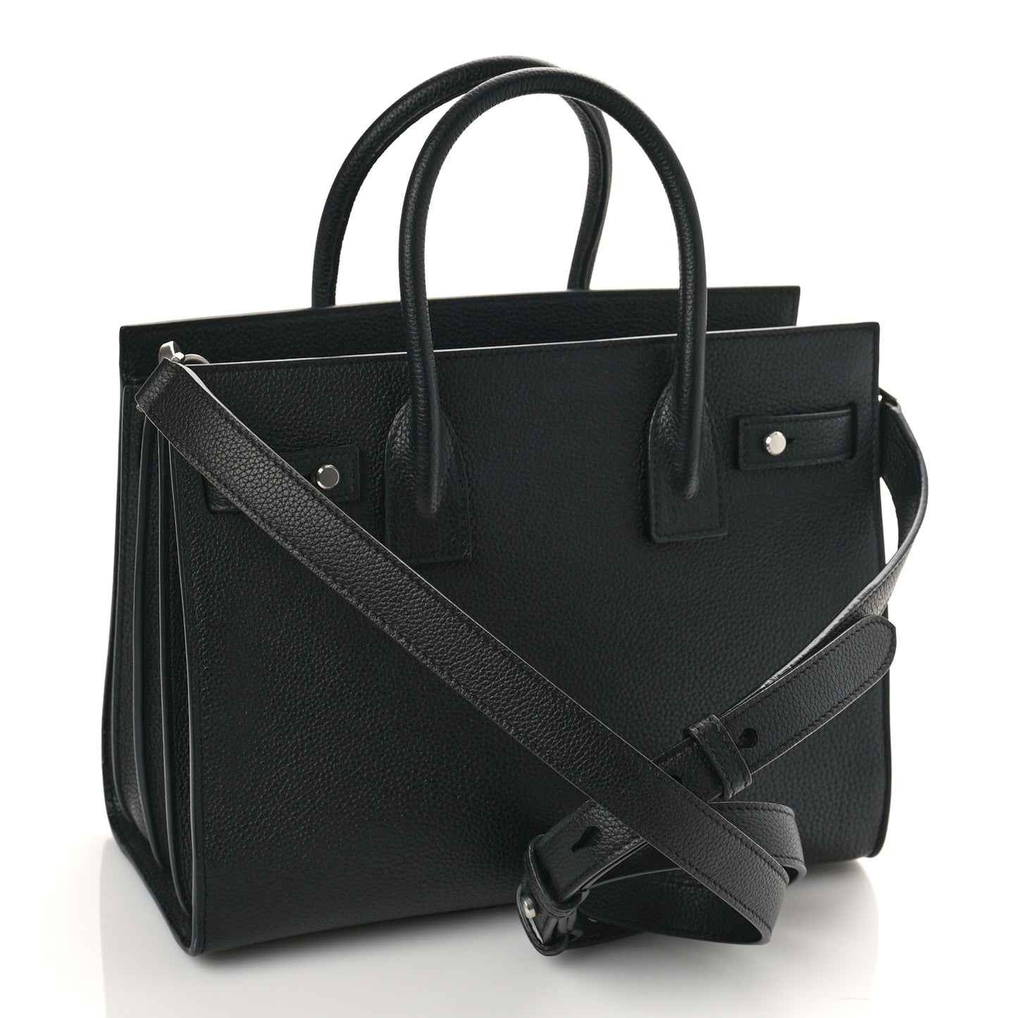 Grained Calfskin Baby Sac De Jour Souple Black