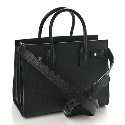 Saint Laurent Grained Calfskin Baby Sac De Jour Souple Black 4 of 9