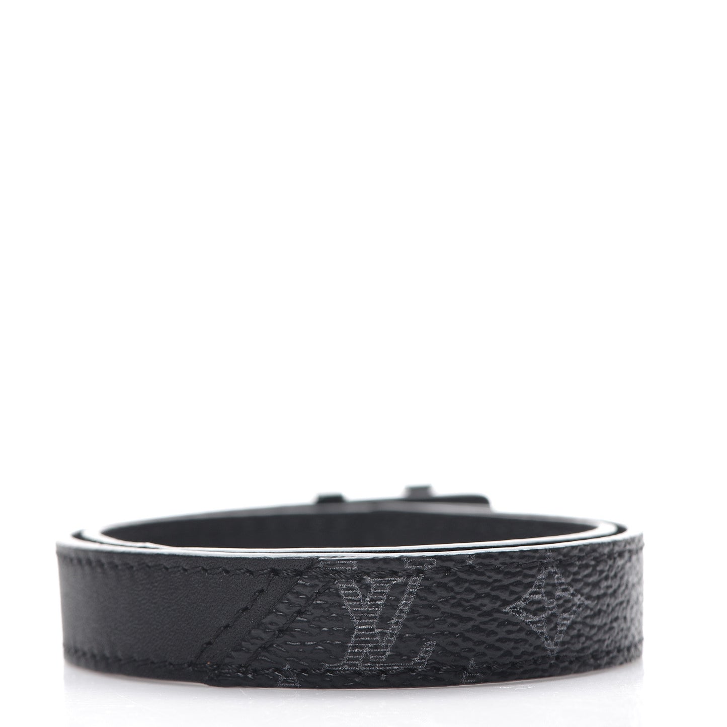 Monogram Eclipse 14mm LV Initiales Reversible Bracelet 19