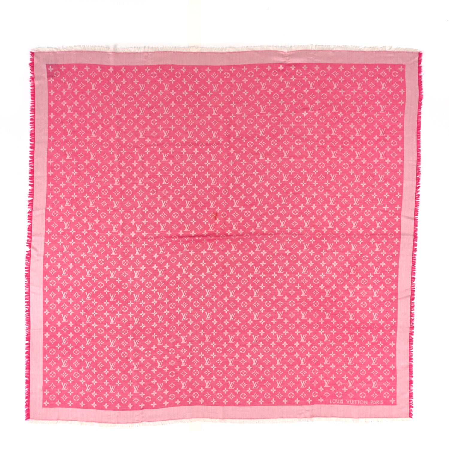 Louis Vuitton Wool Silk Monogram Denim Shawl Pivoine 1 of 3
