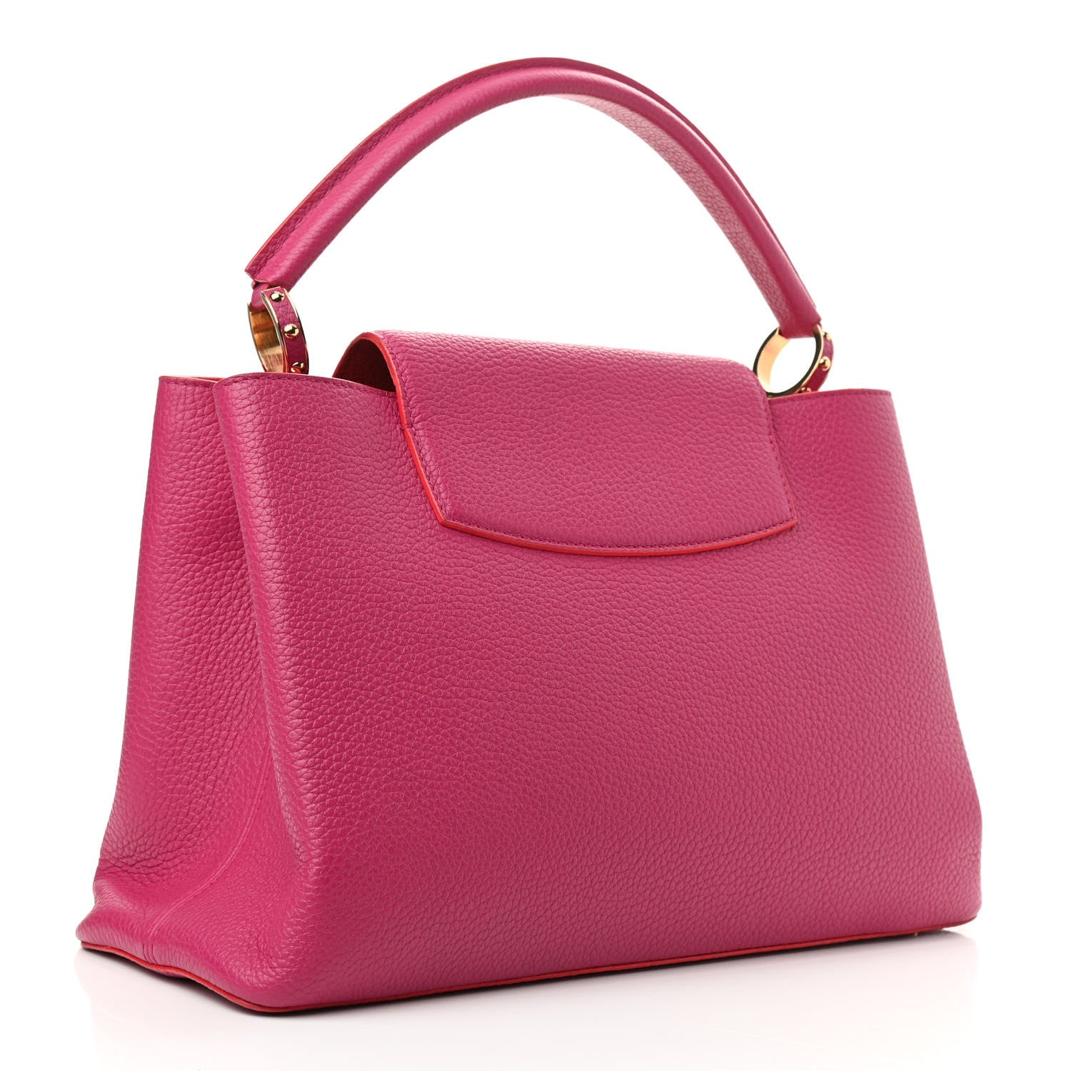 Louis Vuitton Taurillon Capucines MM Hibiscus Flamingo 3 of 12