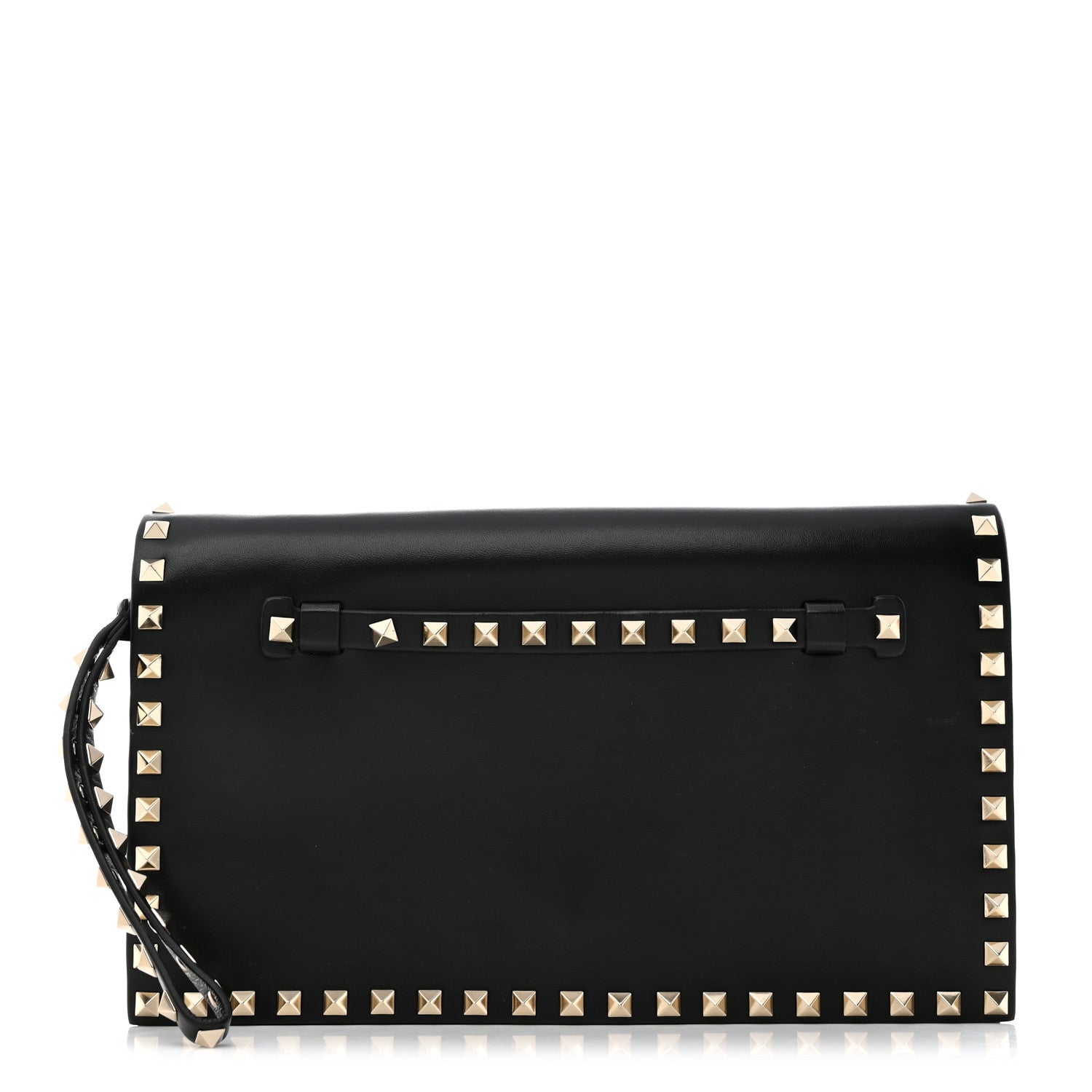 Valentino Garavani Nappa Rockstud Wristlet Clutch Black 1 of 7