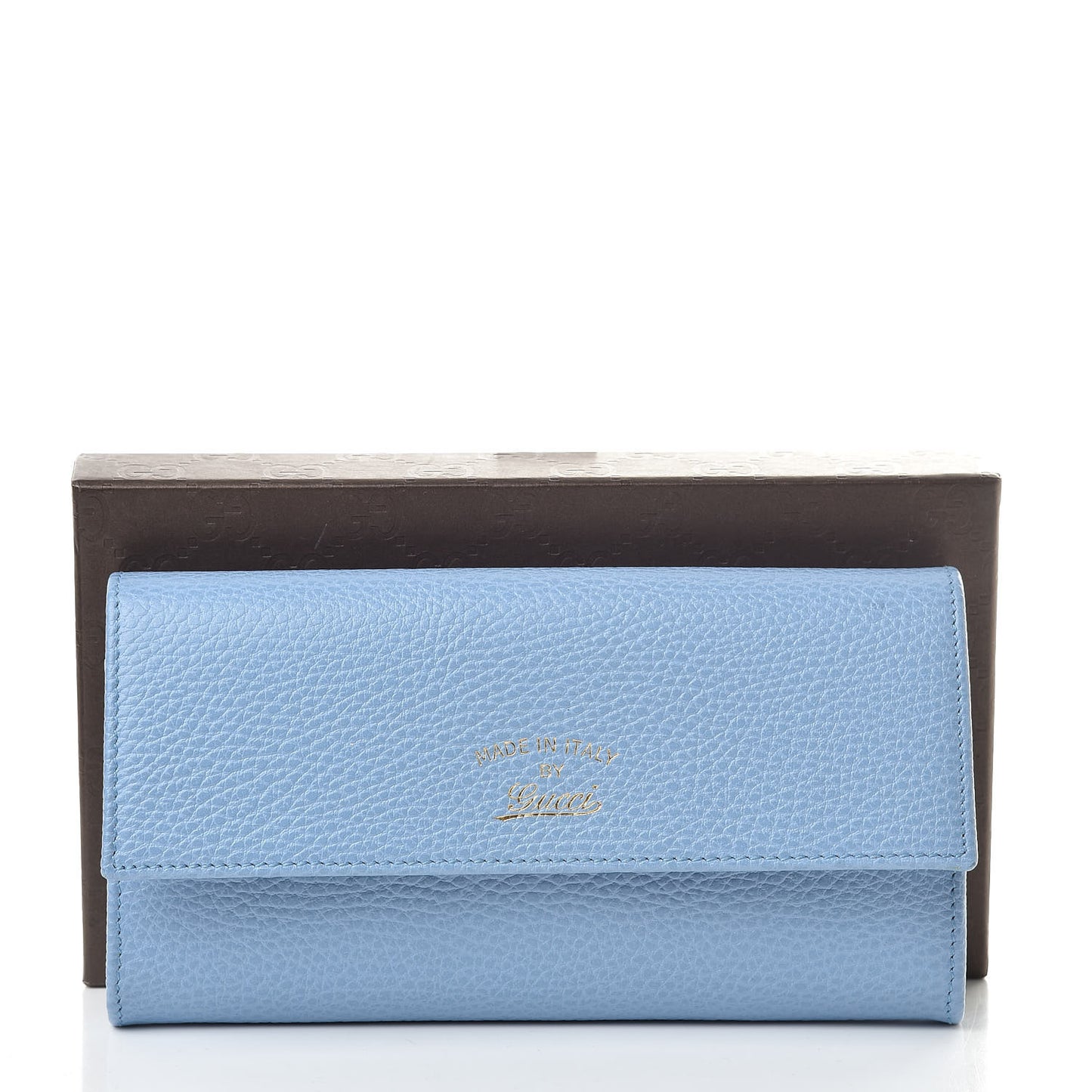 Dollar Calfskin Swing Continental Wallet Mineral Blue