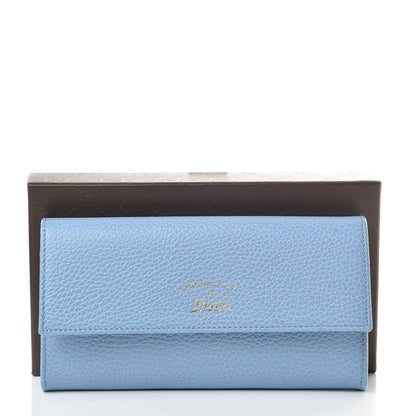 Gucci Dollar Calfskin Swing Continental Wallet Mineral Blue 8 of 8