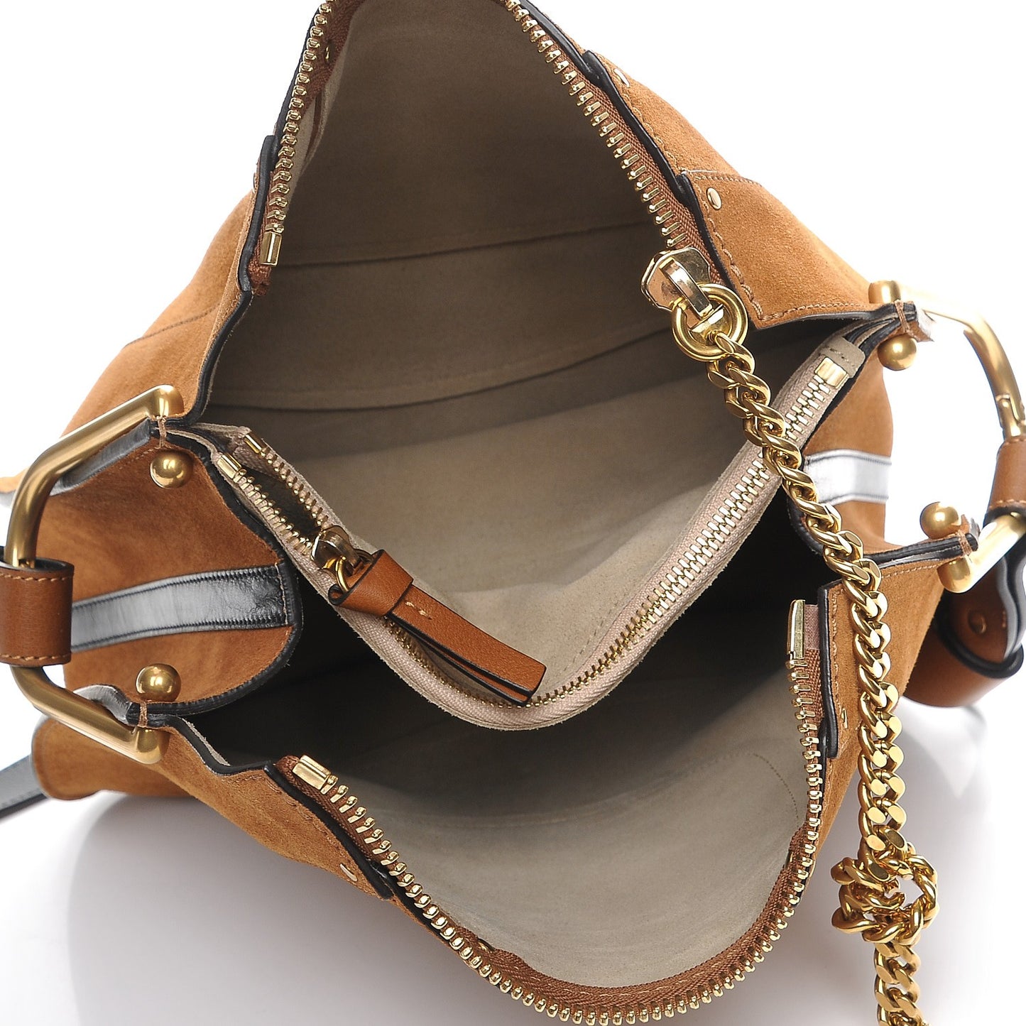Suede Small Hayley Hobo Caramel