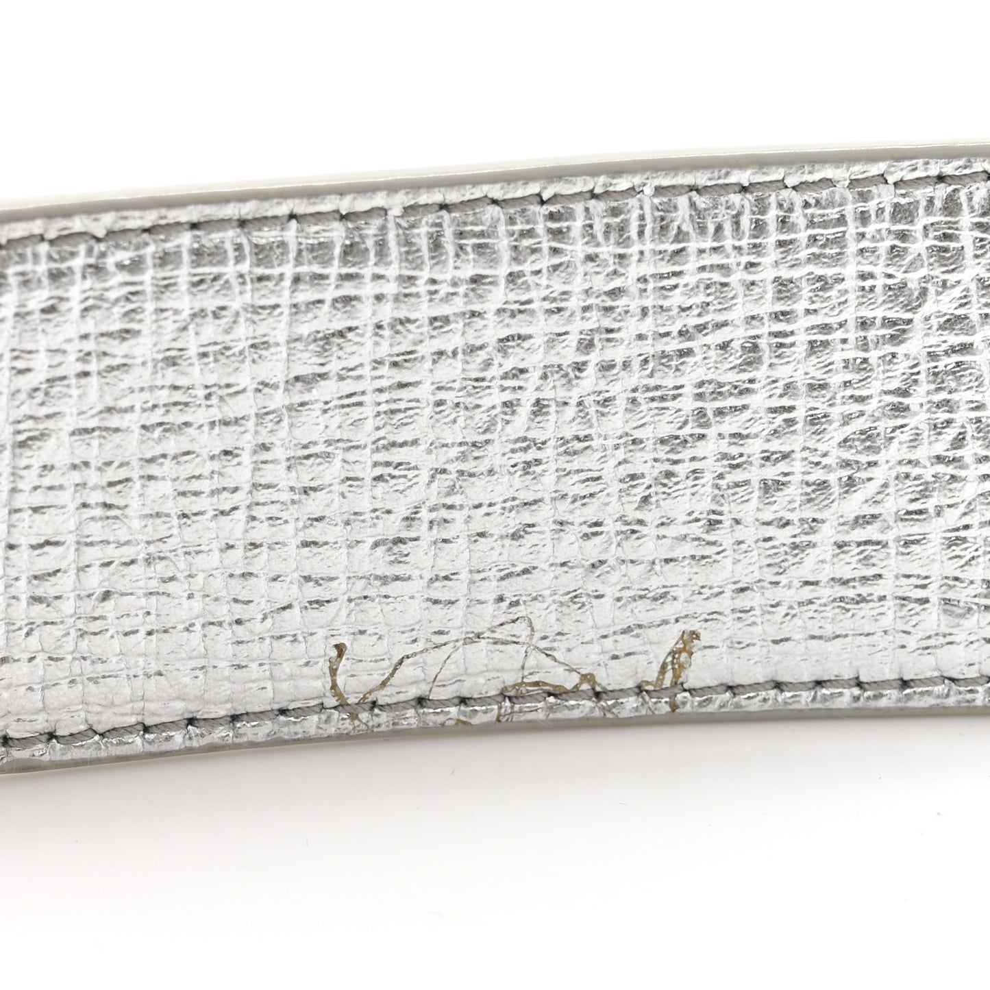 Metallic Grained Calfskin Cannage Small Lucky Badges My Lady Dior Silver