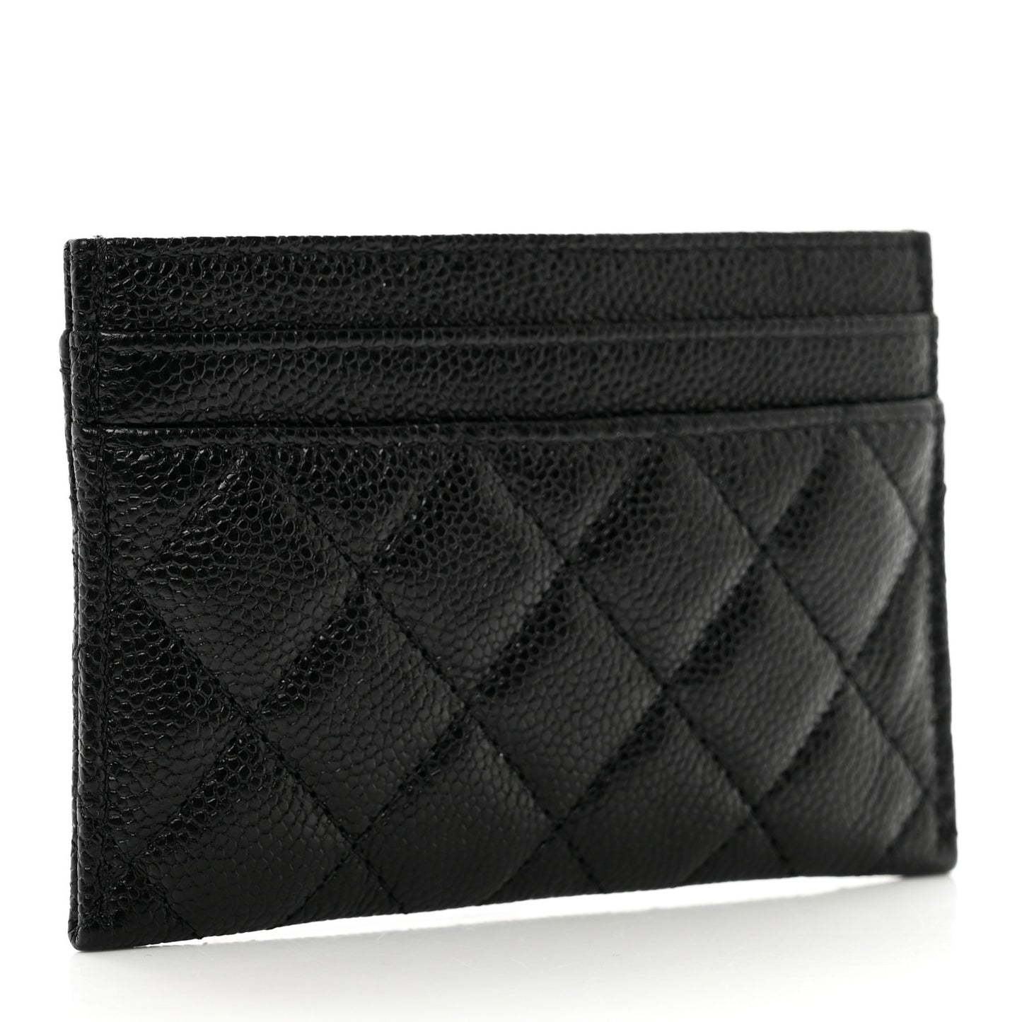 Caviar Quilted Boy Card Holder Black
