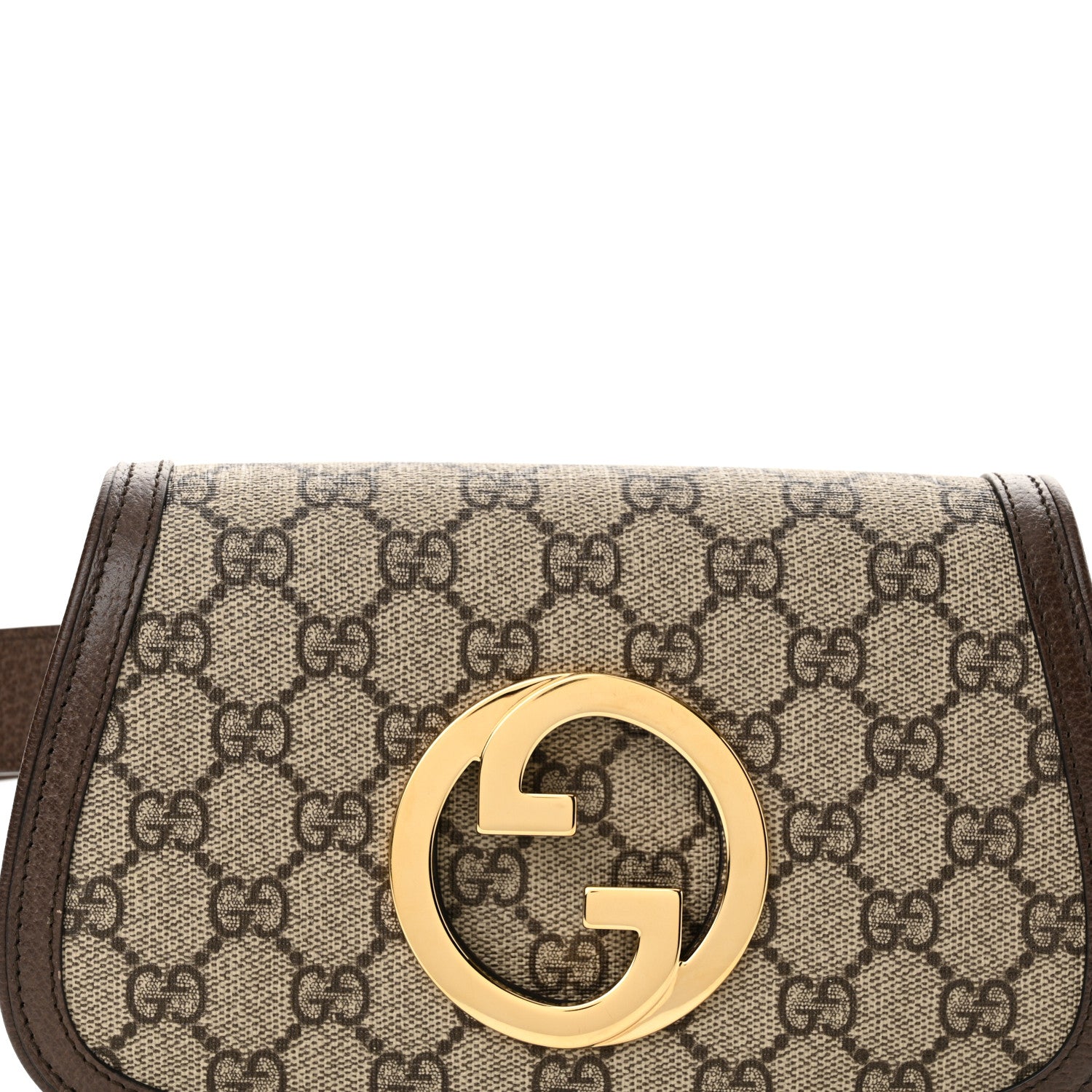 Gucci GG Supreme Monogram Textured Dollar Calfskin Blondie Belt Bag 120 48 Beige Ebony New Acero 7 of 10