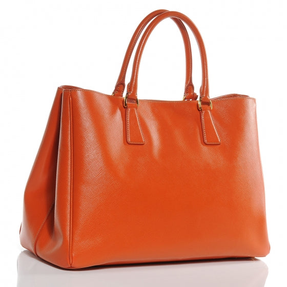 Prada Saffiano Lux Large Tote Papaya 3 of 7