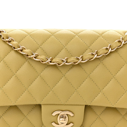 Chanel Caviar Quilted Medium Double Flap Light Green 8 of 12