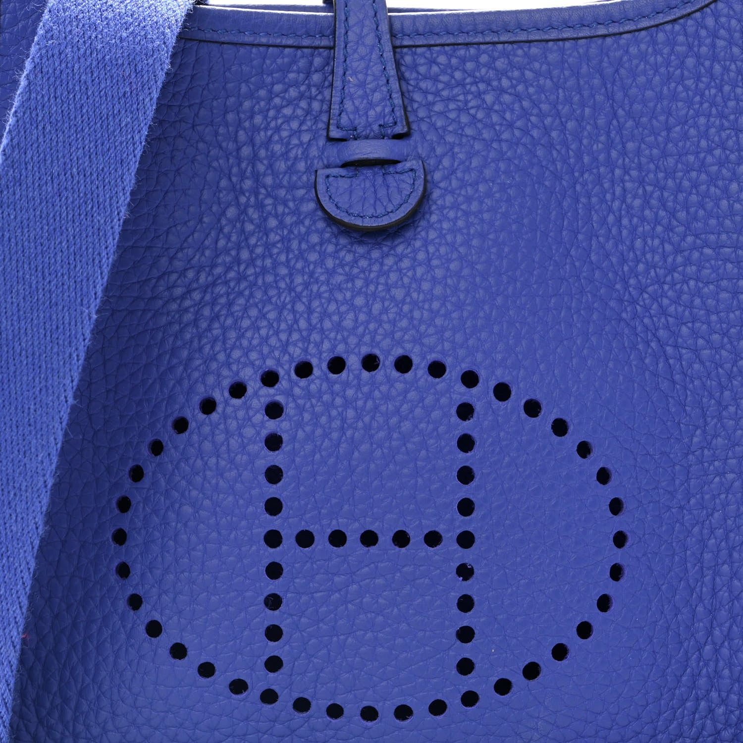 Hermes Taurillon Clemence Evelyne TPM Bleu Electrique 7 of 11